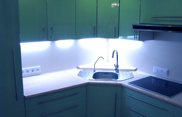 подсветка кухонного стола фото