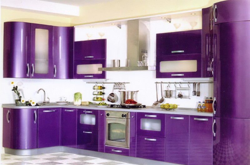 фиолетовая кухня фото