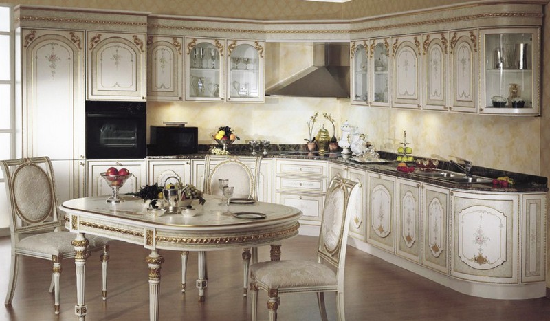 интерьер кухни в стиле барокко фото