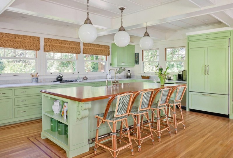 кухня мятного цвета в стиле прованс фото