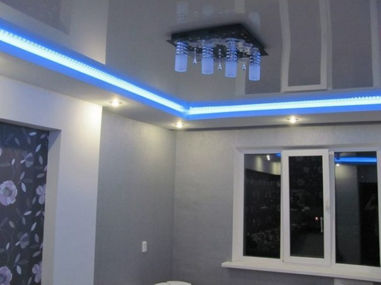  потолок с подсветкой на кухне | Ремонт и дизайн кухни своими .